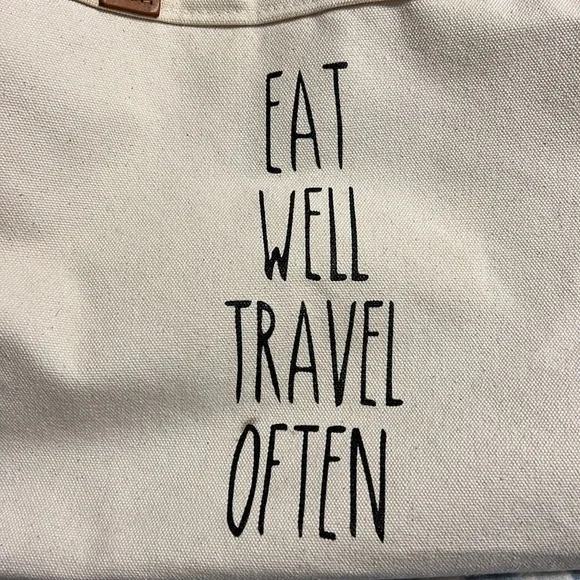 Dewdrop Canvas Tote with Leather handles - Picture 3 of 12